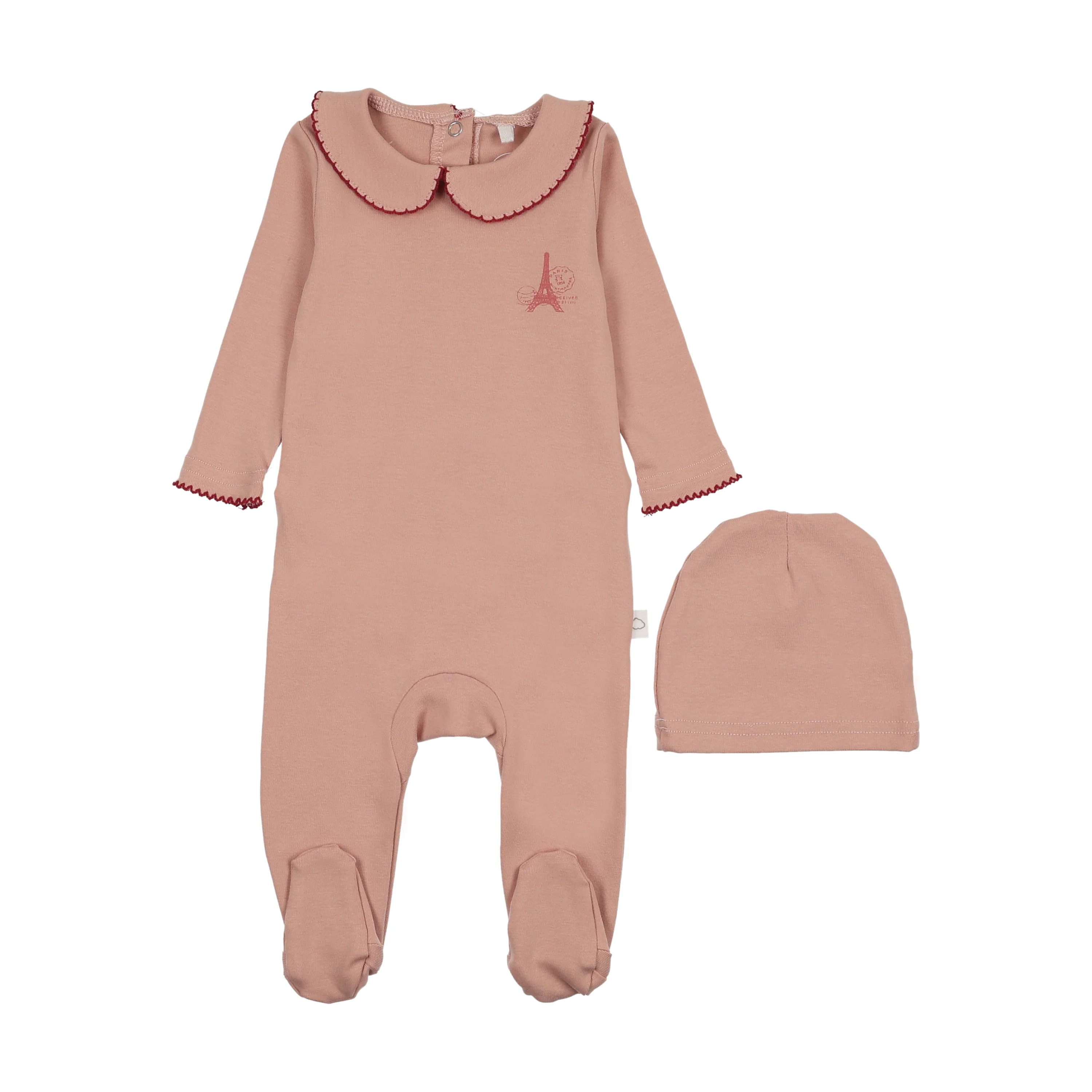 French Grandpa Footie- Pink