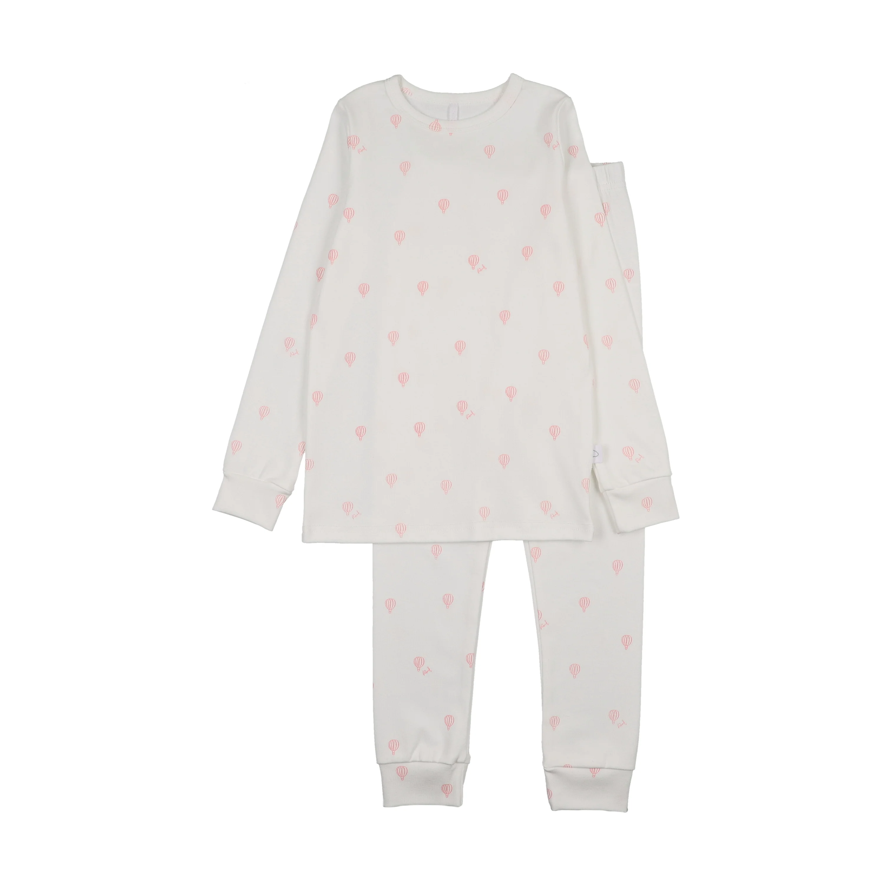 Hot Air Balloon Printed PJ- White/Pink