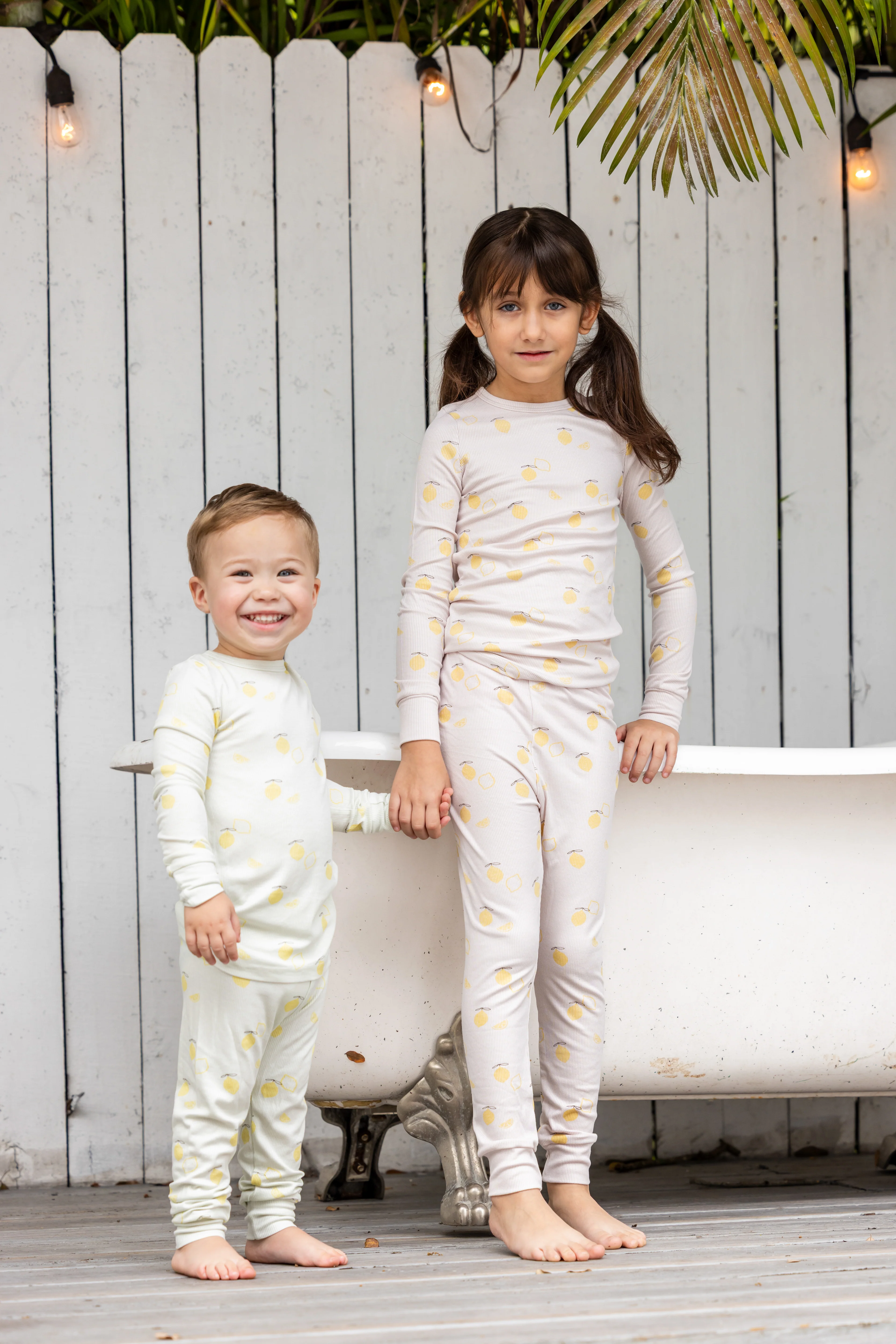 Lemon Print PJ- Pink - Image 3